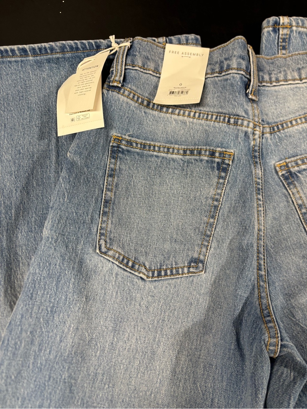 ree Assembly Women's Size 0 Flare Jeans Medium Wash High Rise Blue Jeans NWT - Picture 9 of 11
